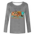 thumbnail image 3 of Mnyycxen Happy Thanksgiving Shirts for Women Turkeys Long Sleeve Tops Crew Neck Pullover Blouse Casual Loose Tunic Tshirt, 3 of 3