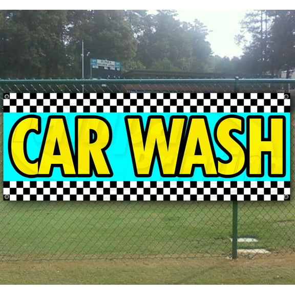 Car Wash 13 oz Vinyl Banner With Metal Grommets