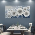 thumbnail image 3 of HFDF Blue Wall Art for Living Room Dandelion Large Canvas Wall Art Paintings Wall Decor Wall Pictures for Bedroom Landscape Artwork Textured Wall ArtIN 18x12inch Framed, 3 of 7