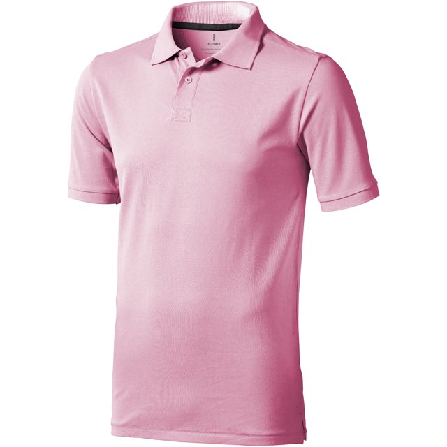 Elevate - Polo modelo Calgary de manga corta para hombre (Rosa claro)