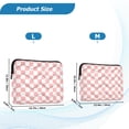 thumbnail image 4 of FORMRS 13-13.3 inch Laptop Sleeve Case Soft Carrying Quilted Computer Bag Cover, Pink White Checked Pattern, 4 of 7