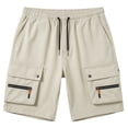 thumbnail image 4 of Cargo Shorts for Men Summer Casual Elastic Waist Straight Leg Knee Length Utility Work Shorts with Pockets, 4 of 6