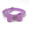thumbnail image 4 of Mumup Dazzling Rhinestone Dog Collar with Soft Fabric and Crystal Bow Tie - Elegant and Glamorous Puppy Collars for Small Dogs with Leash, 4 of 6