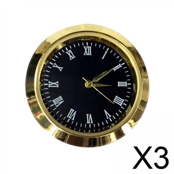 inserto de reloj,inserto de reloj de 1-7/16 pulgadas reloj compatible con movimiento,reemplazo de mecanismo de reloj alimentado por batería,Inserto de reloj con números reloj