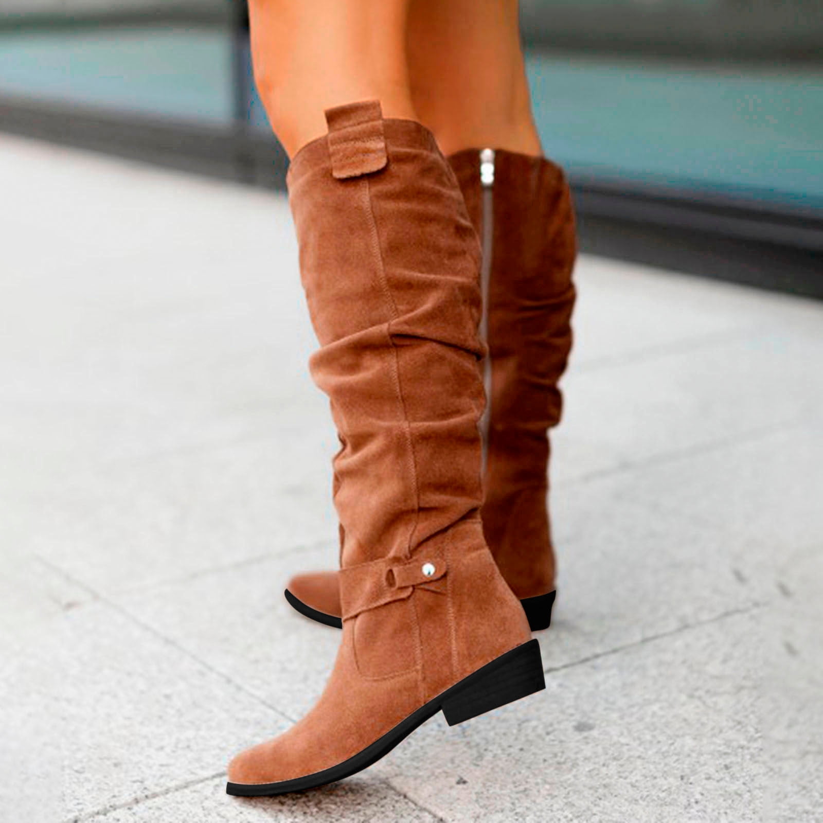 Shadouami Women's Extra Wide Calf Knee High Boots True Wide Width Slouchy Ladies  Boots, Comfortable Plus Size Tall Long Boots for Women. - Walmart.com