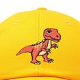 thumbnail image 2 of Dalix T-Rex Embroidered Mens Cotton Dad Hat Baseball Cap in Gold, 2 of 5