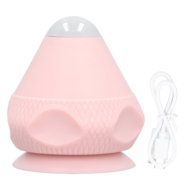 Masajeador de espalda con ventosa para pared, con vibración y calor, para puntos gatillo, tejido profundo, cuello y fascia, color rosa