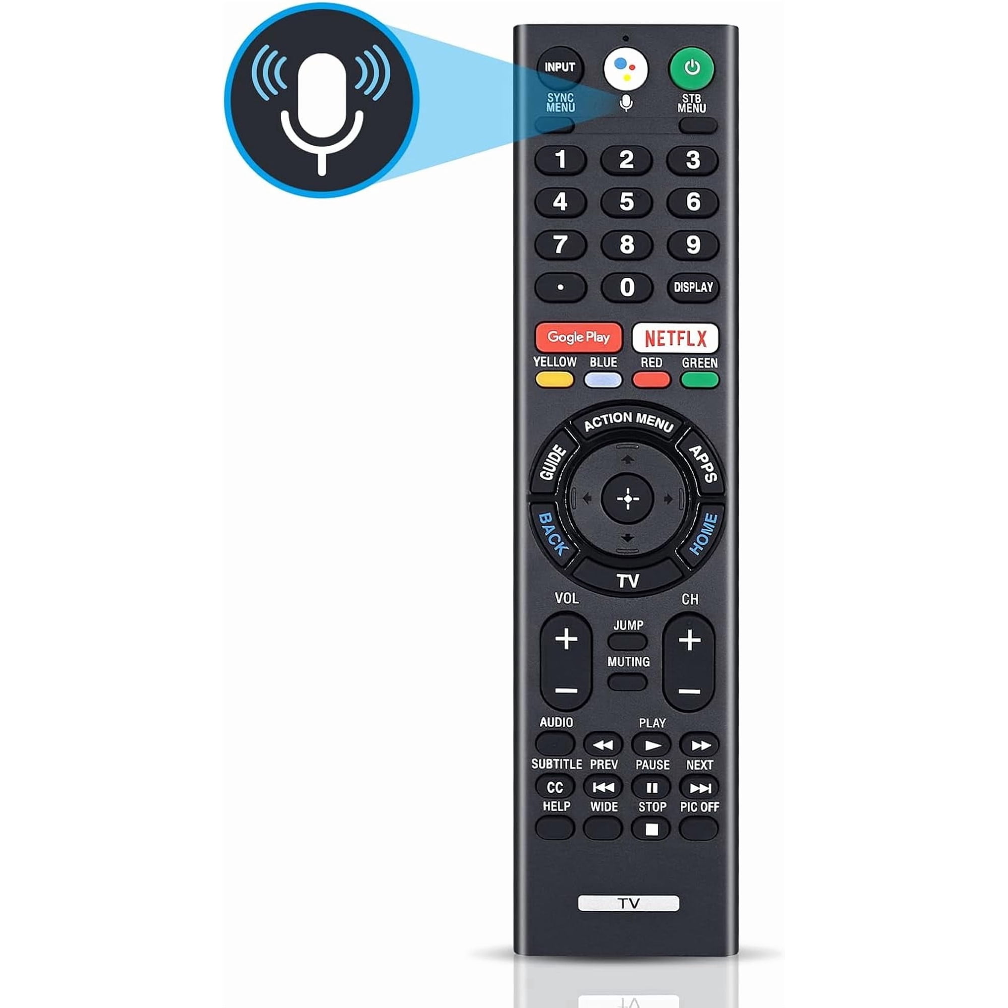 New RMF-TX300U Voice Remote Control for Sony 4K Smart LED TV HDTV Bravia XBR-43X800E XBR-49X800E XBR-55X800E XBR-55X806E XBR-65X850E 149331811 KDL-50W800C KDL-55W800C KDL-65W800C