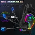 thumbnail image 5 of Beexcellent Gaming Headset for PS5 PS4 with 7.1 Surround Sound Noise Cancelling Flexible Mic RGB Light 3.5mm, 5 of 7