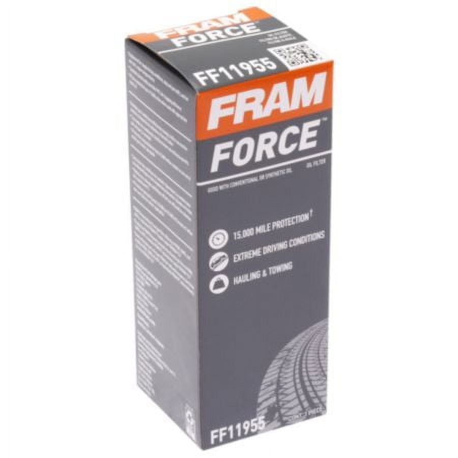 FRAM Force Cartridge Oil Filter, FF11955, 15K Mile Protection Replacement For Select Vehicles