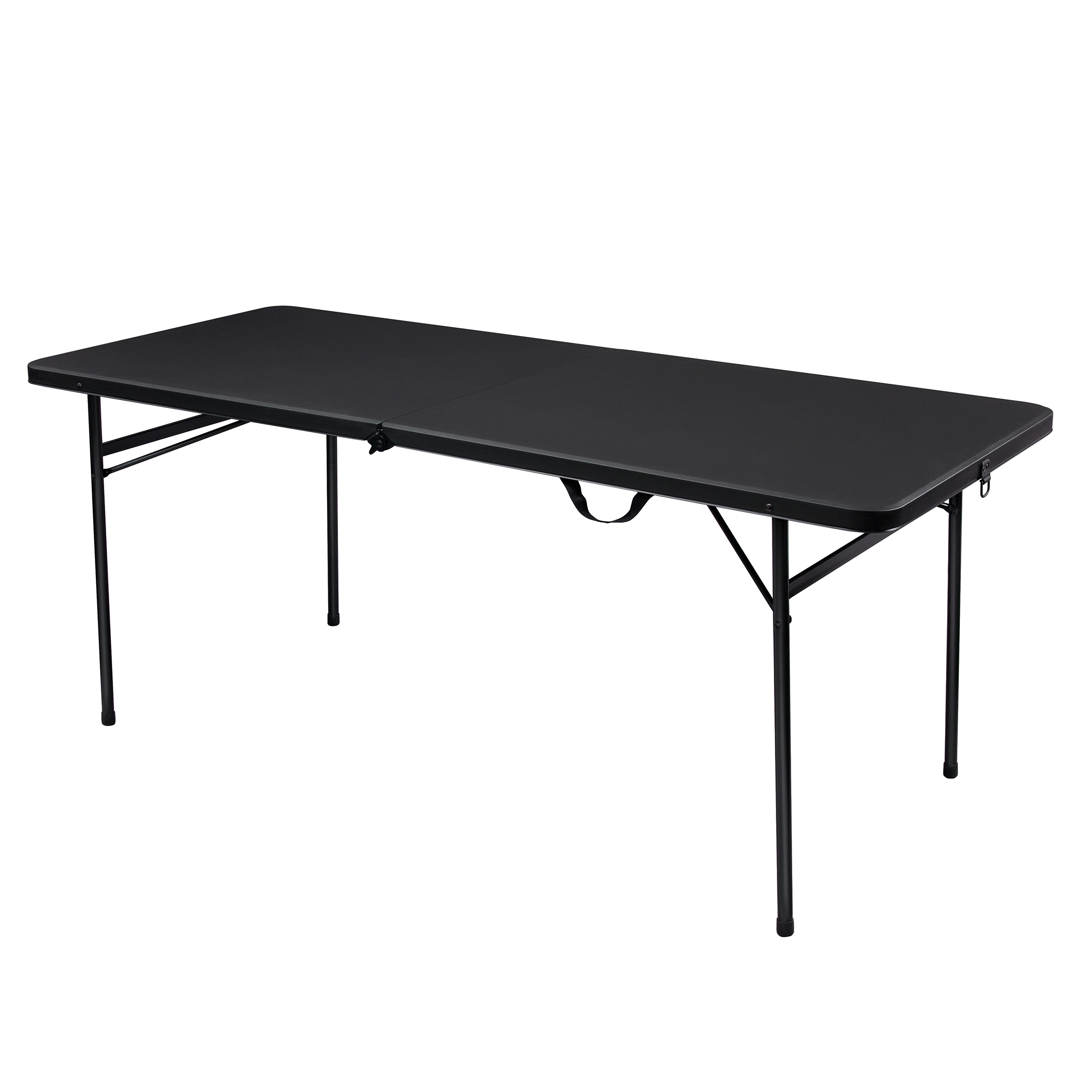 Mainstays 6 Foot Bi-Fold Plastic Folding Table, Black - image 3 of 8