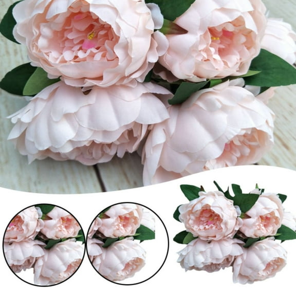 Artificial Peony Flowers Fake Flowers Vintage Wedding Home Decoration,Pack of 1 (Light Pink)