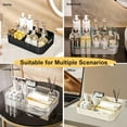 thumbnail image 5 of ABPETE Large Capacity Makeup Organizer,12 Slots Makeup Brush Holder,Makeup Storage with Handle,Vintage Striped Cosmetic Organizer for Bathroom Countertops,Desk Storage Container(Cream), 5 of 7