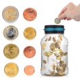 thumbnail image 2 of Ounissouiy Hucha de 1,8 l, contador de monedas, LCD Digital electrónico, contador de monedas, caja de ahorro de dinero, tarro, caja de Almacenamiento y organización del hogar No.7, 2 of 6