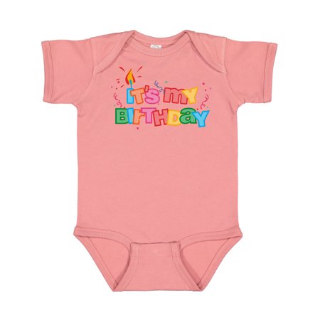 

Inktastic It s My Birthday Letters Gift Baby Boy or Baby Girl Bodysuit