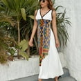 thumbnail image 6 of Kente Design African Print African Clothing Dress Fashion Boho Beach Long Dresses Female Party Printed Maxi Dress, 6 of 9