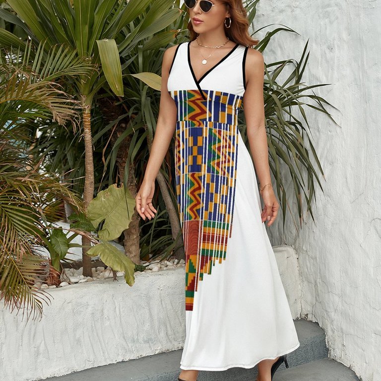 slim fit dress slacks African Dresses | Jelissa African Print Mesh Dress main image 1
