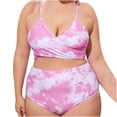 thumbnail image 1 of Traje de baño HUOGUO para mujer, sexy, estampado de tallas grandes, con tirantes divididos, 1 of 3