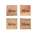 thumbnail image 2 of Cheers Wood Coaster Set of 4, 2 of 3