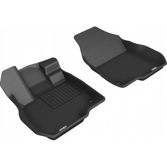 3D MAXpider 2019-2024 Fits Acura RDX 1st Row Black Kagu Carbon Fiber Embossed Pattern Floor Mat L1AC01411509