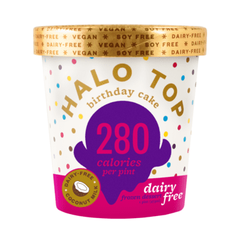 Halo Top, Non Dairy Birthday Cake, Pint (8 count) (Best Place To Get Ice Cream Cake)