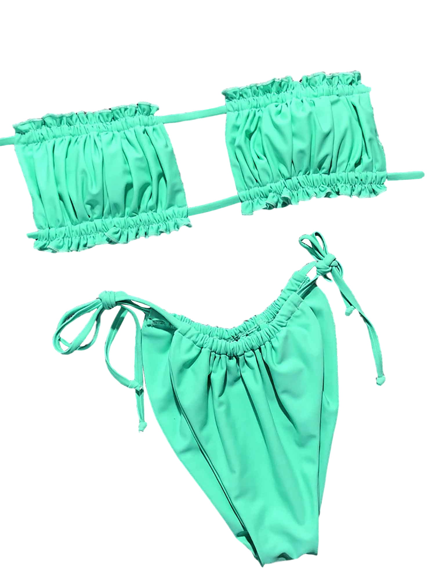 Selfieee - Selfieee Women's 2 Pieces Bandeau Bikini Swimsuits Off ...