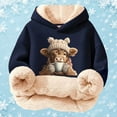 thumbnail image 2 of Little Girls Hoodies with Print Designs Long Sleeved Sweatshirt Tops Size 7-8T , Blue, 2 of 5
