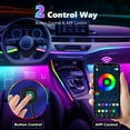 thumbnail image 6 of 22in1 Symphony Car Ambient Light RGB 213 Color Universal Car Interior led strip acrylic Backlight Guide Symphony Atmosphere lamp (6 in 1 App Symphony), 6 of 7