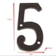 thumbnail image 2 of Números De Direcciones De Hierro Forjado De 4 Y 5, Con Tornillos Negros, Bricolaje Innovador, 2 of 9