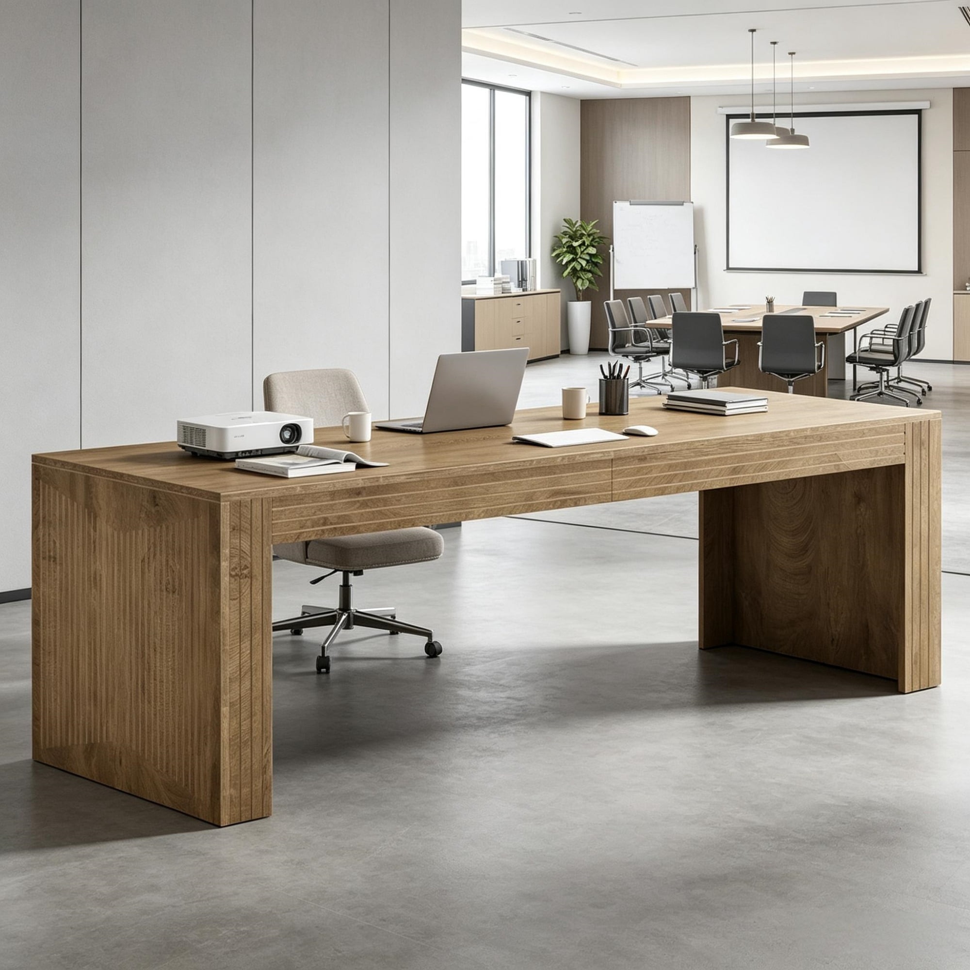 79" Double Computer Desk Two Person Design