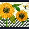 thumbnail image 3 of CafePress - Modern Vintage Sunflower Zip Hoodie - Zip Hoodie, Classic Hooded Sweatshirt with Metal Zipper, 3 of 4