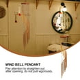 thumbnail image 3 of WRISTBIQUE 1Pack Golden Metal and Wood Wind Chime Pendant for Home Decoration 11.8x4.7x2in, 3 of 8
