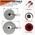 thumbnail image 2 of Mp22Ya Electric Range Burner Element Unit Set(2 Pcs Mp15Ya 6"" & 2 Pcs Mp21Ya 8"") With 4 Pack 330031 Surface Element Receptacle Kit By Beaquicy - Replacement For Whirlpool Ken-More Ranges/Stoves, 2 of 4