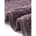 thumbnail image 5 of Chaqueta de forro polar con capucha para mujer GRACE & GRANDEUR, talla grande, de manga larga, con botones, abrigo casual de peluche con bolsillos, 2X, morado, 5 of 5