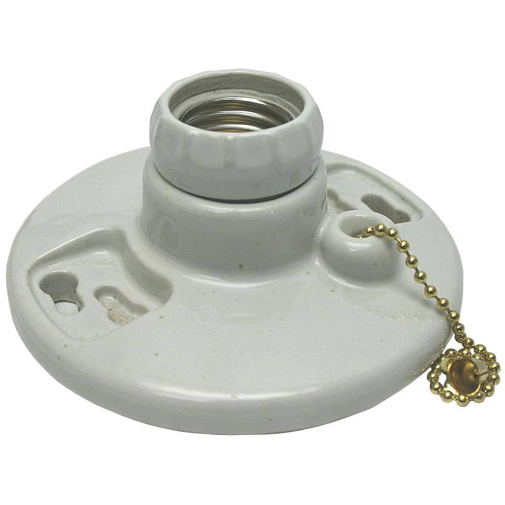 EPCO 16502 - Standard Base Porcelain Lamp Holder with Pull ... EPCO 16502 - Standard Base Porcelain Lamp Holder with Pull ...