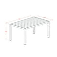 thumbnail image 3 of East West Furniture Jubi 5-piece Modern Metal Patio Set in Brown, 3 of 4