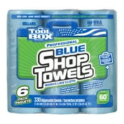 SELLARS WIPERS & SORBENTS ToolBox Blue Shop Towel, 6 Rolls (55 Sheets per Roll)