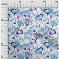 thumbnail image 1 of oneOone Polyester Lycra Turquoise Green Fabric Flower Watercolor Craft Projects Decor Fabric Printed By The Yard 56 Inch Wide, 1 of 4