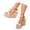 Beige, variant on Women's Slingback Sandals Mary Jane Heel Round Toe Platform Boho Summer Shoes