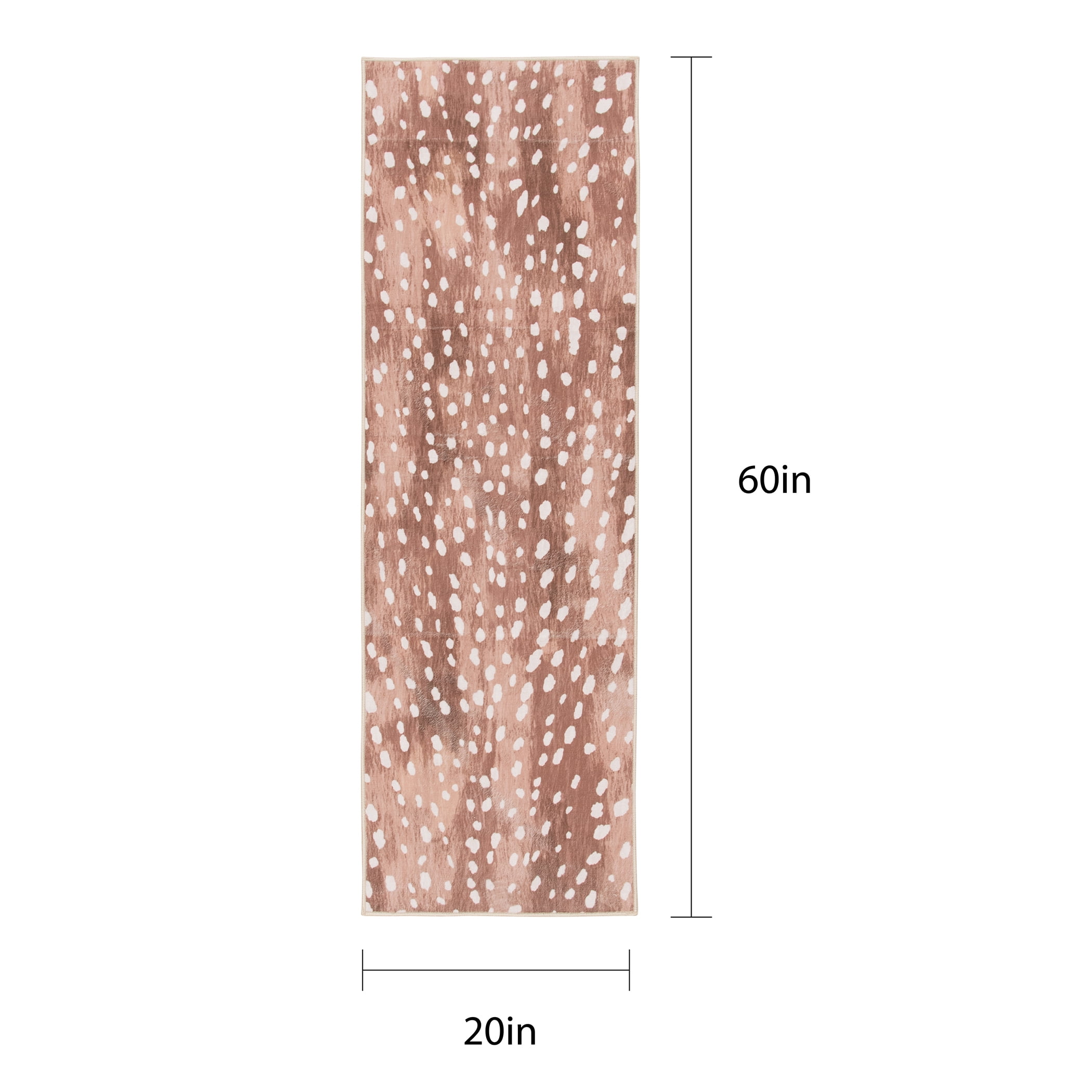 Home Décor Collection Washable Faux Doe Indoor Runner Rug, 20"x60"