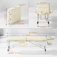thumbnail image 5 of Massage Table Portable, 2-Fold Lash Bed with Side Pocket, 5 of 6