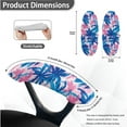 thumbnail image 6 of SCRAWLGOD Palm Tree Blue Pink 4 Pcs Set Soft Computer Chair Slipcover with Arm Rest Covers Easy to Install Boss Chair Protector Anti-Dust Universal Desk Chair Cover, 6 of 7