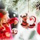 thumbnail image 4 of Adornos navideños Tarjeta colgante de madera de Navidad Decoración de árbol de Navidad de madera de doble cara Wmkox8yii gf9132, 4 of 8