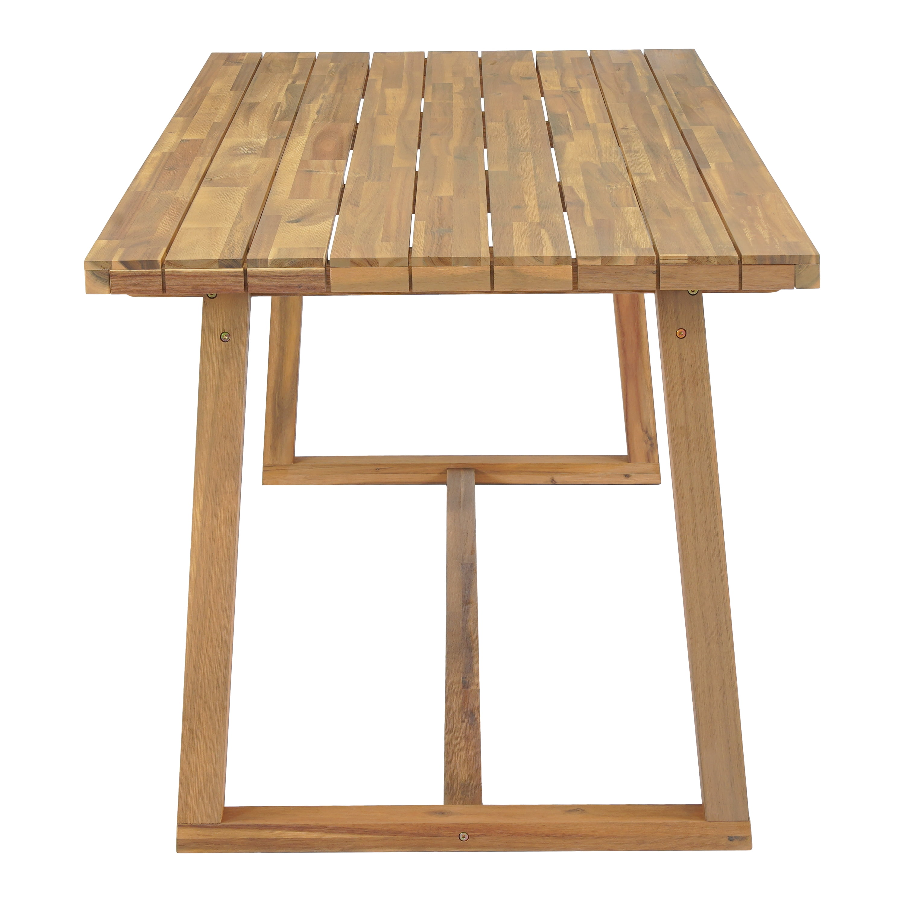 Outdoor Patio Dining Table, Light Teak