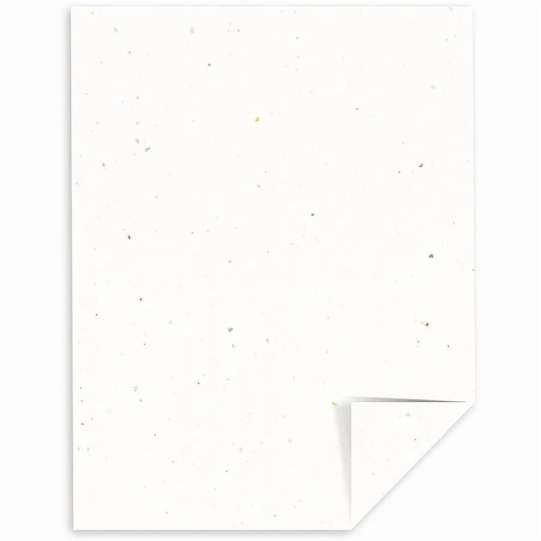 Astrobrights 22401 8.5 in. x 11 in. 65 lbs. Cover Weight Color Cardstock - Stardust Flecked White (250/Pack)