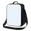 thumbnail image 1 of Fotbe Blue Checkboard Lonchera Bolsa de Almuerzo para Hombres y Mujeres, Lonchera de Gran Capacidad, Bolsa de Almuerzo Reutilizable, Bolsa Térmica Aislante, 1 of 7