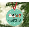 thumbnail image 2 of Koyal Wholesale Funny Christmas Ornaments 2021 Santasquad Round Metal Ornament, White Elephant Ideas 1-Pk, 2 of 5