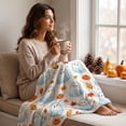 thumbnail image 5 of Dxssxc Thanksgiving Flannel Throw Blanket 27.6x39.4in, 4 Fall Patterns, for Sofa Bed Camping Cozy Warm Lightweight Cover, 5 of 6