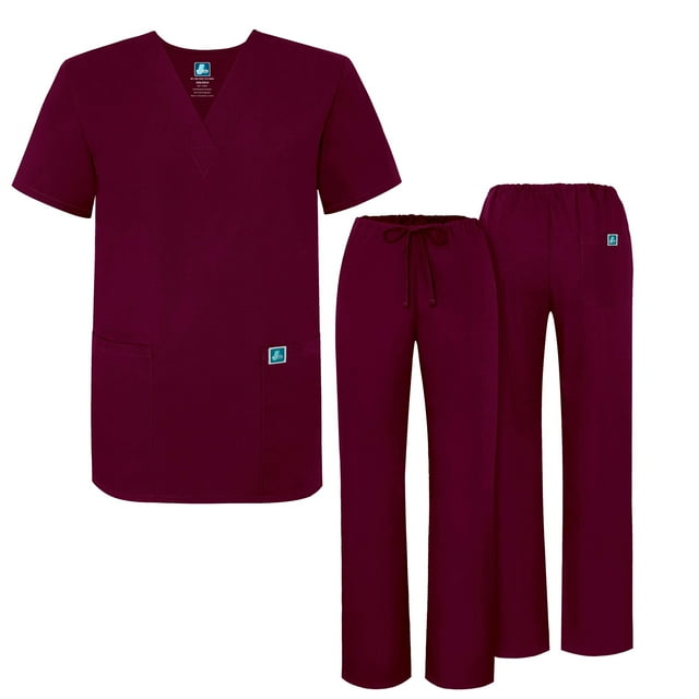 Adar Mens Medical Scrubs Set Medical Uniforms - Roomy Fit (30 Colors)
