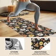 thumbnail image 4 of Black Highland Cow Flower Pattern Hot Yoga Mat Towel Non Slip for Hot Yoga - Quick-Drying Yoga Mat Cover with 4 Corner Pockets with Travel Bag - Hot Yoga Towel Non Slip 74"x26", 4 of 6